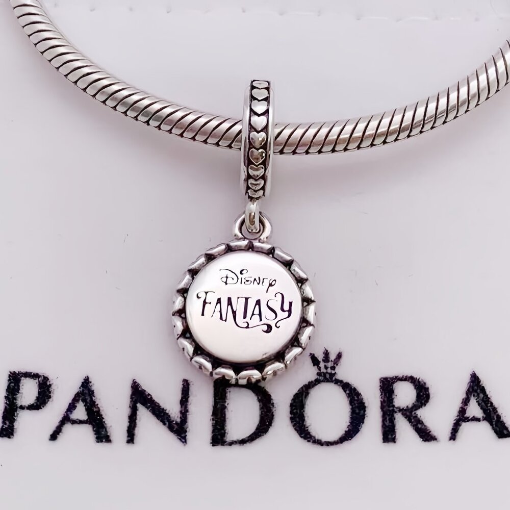 Pandora Silver Disney Fantasy Charm with Heart Bail - Silver